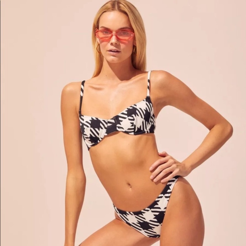 NWT Solid & Striped Rachel Gingham Plaid Bikini Bottom